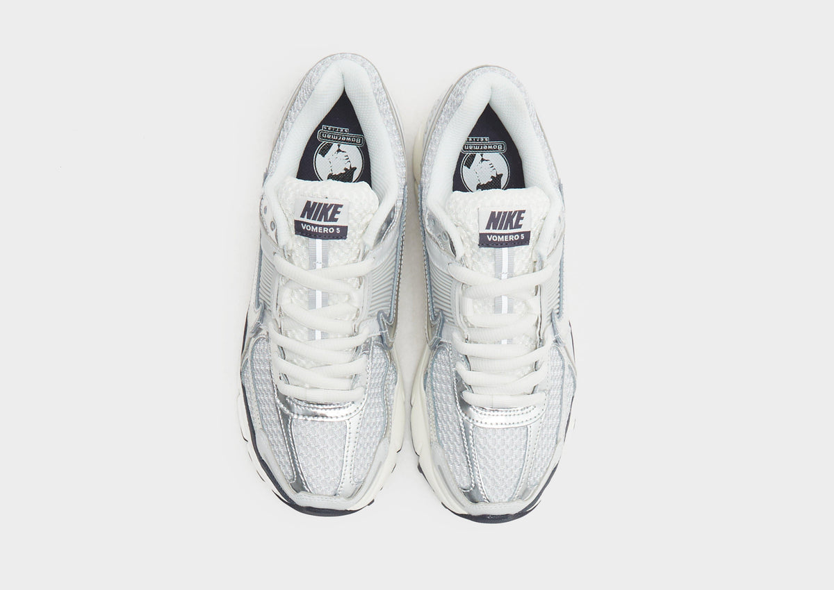 Nike Zoom Vomero 5 White & Silver Sneakers