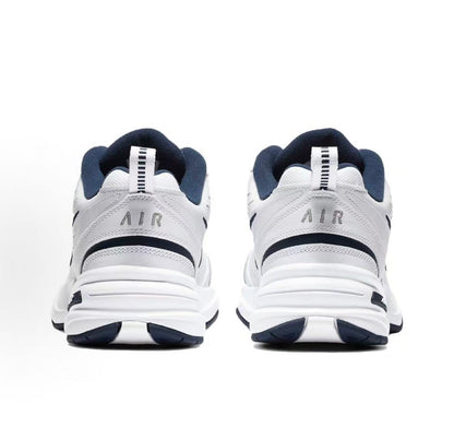 Nike Air Monarch White & Navy Sneakers | 415445-102
