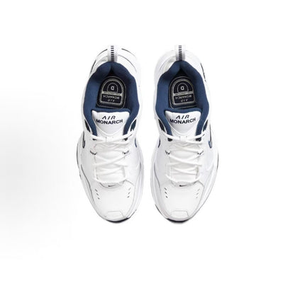 Nike Air Monarch White & Navy Sneakers | 415445-102