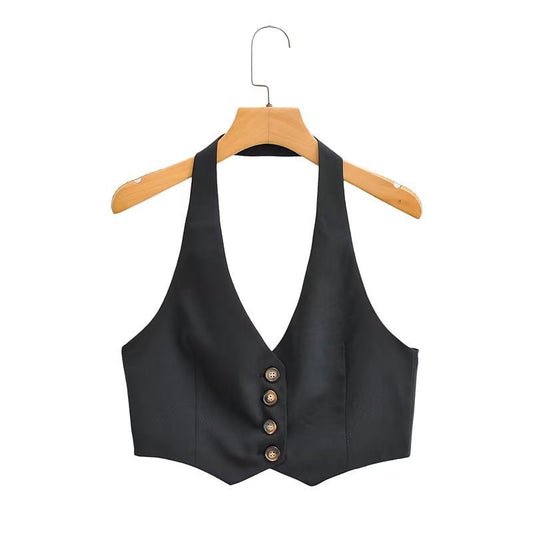 Women Vest Single-Breasted Vest