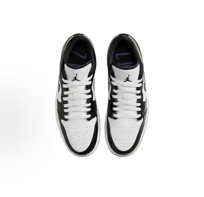 Air Jordan 1 Low Black & White Sneakers | DV1309-100