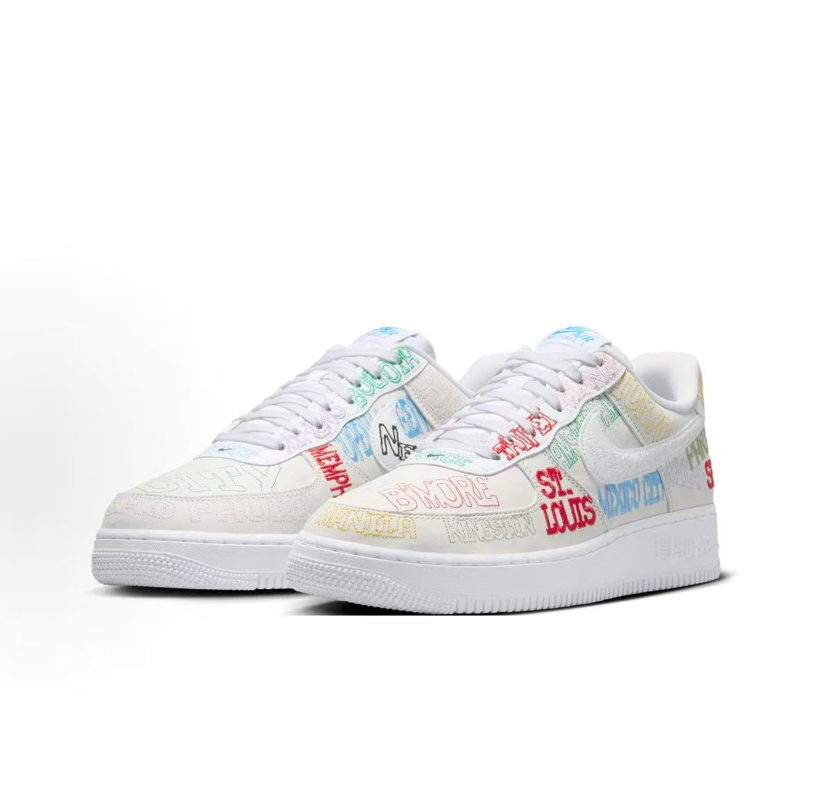 Nike Air Force 1 Low City Lettering Sneakers | II1549-100